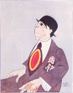 Caricatura de N&eacute;stor, de Manuel Reyes, 1914