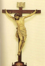 Talla de madera policromada que muestra a Jes&uacute;s Crucificado en el Calvario, obra de Luj&aacute;n P&eacute;rez, Museo Diocesano de Arte Sacro, Las Palmas de Gran Canaria
